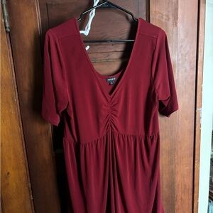 Torrid deep red baby doll top